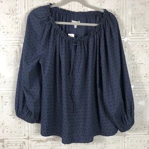 Lou & Grey | Clip Dot Cozy Poet Blouse‎